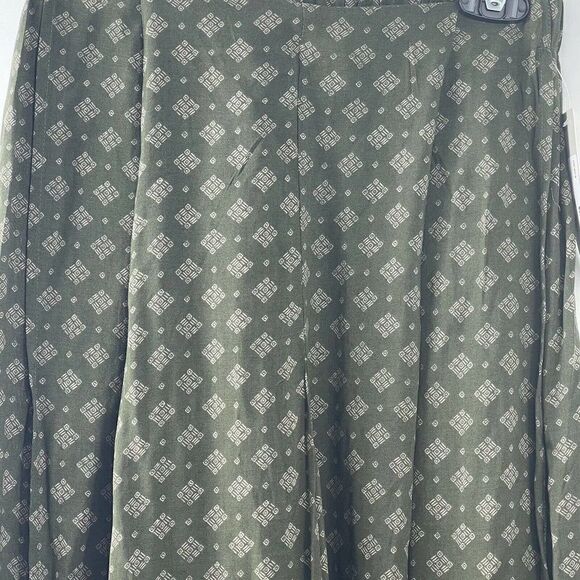 Lizard Thicket Green Wide Split Leg High Rise Bohemian Pants Womens Size S NEW - Picture 6 of 8